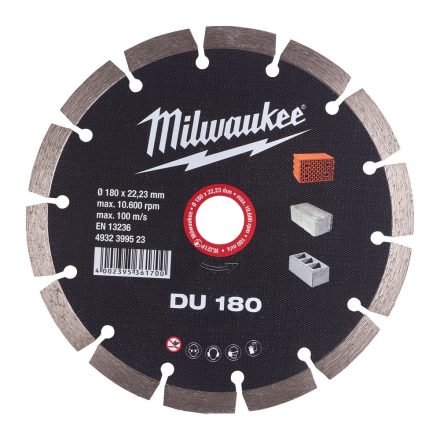 Milwaukee DU 180 gyémánt vágótárcsa 180x22,23mm