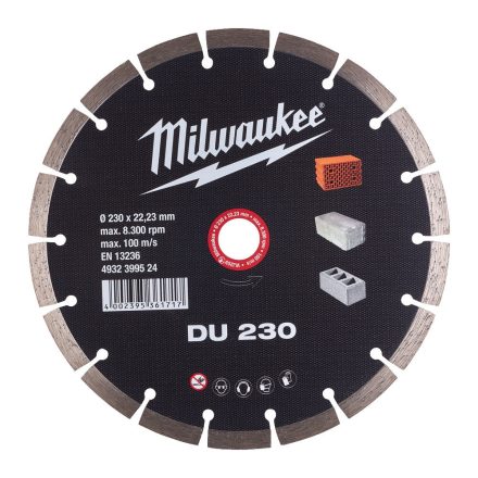 Milwaukee DU 230 gyémánt vágótárcsa 230x22,23mm