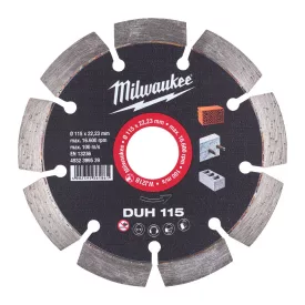 Milwaukee DUH 115 gyémánt vágótárcsa 115x22,23mm