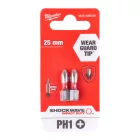 Milwaukee SHOCKWAVE Phillips csavarozó bit PH1x25mm 2db