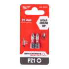 Milwaukee SHOCKWAVE Pozidrive csavarozó bit PZ1x25mm 2db