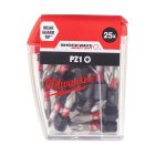 Milwaukee SHOCKWAVE Pozidrive csavarozó bit PZ1x25mm 25db