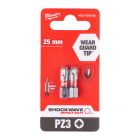 Milwaukee SHOCKWAVE Pozidrive csavarozó bit PZ3x25mm 2db