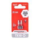 Milwaukee SHOCKWAVE Torx csavarozó bit TX10x25mm 2db