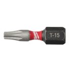 Milwaukee SHOCKWAVE Torx csavarozó bit TX15x25mm 2db