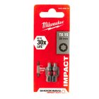 Milwaukee SHOCKWAVE Torx csavarozó bit TX15x25mm 2db