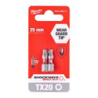 Milwaukee SHOCKWAVE Torx csavarozó bit TX20x25mm 2db