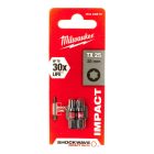 Milwaukee SHOCKWAVE Torx csavarozó bit TX25x25mm 2db