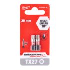 Milwaukee SHOCKWAVE Torx csavarozó bit TX27x25mm 2db