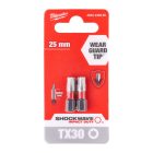 Milwaukee SHOCKWAVE Torx csavarozó bit TX30x25mm 2db