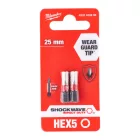 Milwaukee SHOCKWAVE Hex csavarozó bit HEX 5x25mm 2db