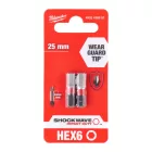 Milwaukee SHOCKWAVE Hex csavarozó bit HEX 6x25mm 2db