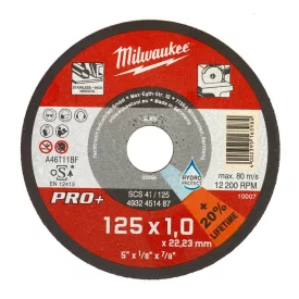   Milwaukee SCS 41 / 125 Pro+ vékony fémvágó tárcsa 125x22,2mm