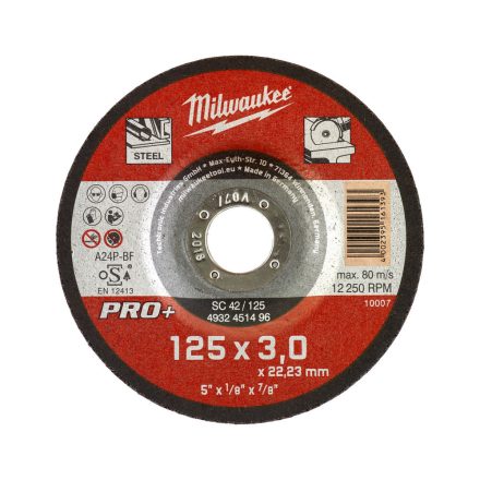 Milwaukee SC 42 / 125 Pro+ fémvágó tárcsa 125x22,2mm