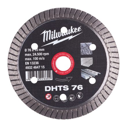 Milwaukee DHTS 76 gyémánt vágótárcsa 76x10mm