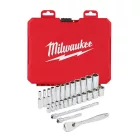 Milwaukee 28 részes 1/4? racsnis dugókulcs készlet metrikus méret