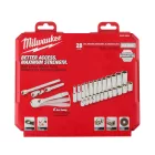 Milwaukee 28 részes 1/4? racsnis dugókulcs készlet metrikus méret