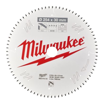 Milwaukee körfurészlap gérvágókhoz 80 fogú 254x30mm
