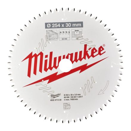 Milwaukee körfűrészlap gérvágókhoz 60 fogú 254x30mm
