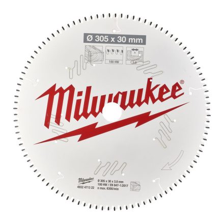 Milwaukee körfurészlap gérvágókhoz 100 fogú 305x30mm