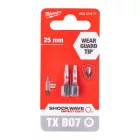 Milwaukee SHOCKWAVE furatos Torx csavarozó bit TX BO7x25mm 2db