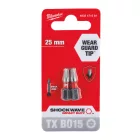 Milwaukee SHOCKWAVE furatos Torx csavarozó bit TX BO15x25mm 2db