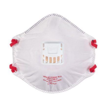 Milwaukee FFP3 szelepes légzésvédo maszk csésze alakú 10 db/doboz