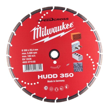 Milwaukee SPEEDCROSS HUDD 350 gyémánt vágótárcsa 350x25,4mm