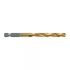 Milwaukee SHOCKWAVE HSS-G TIN RED HEX fémfúrószár 1/4" HEX 7x109mm 5db