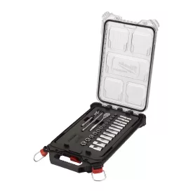   Milwaukee 28 részes 1/4" racsnis dugókulcs készlet metrikus Packout keskeny rendszerezoben
