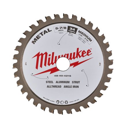 Milwaukee körfurészlap fémhez 150x20x1,6mm 34 fog