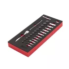 Milwaukee 28 részes racsni és dugókulcs készlet 1/4"
