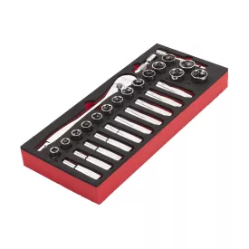   Milwaukee 28 részes racsni és dugókulcs készlet 1/2"