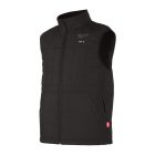 Milwaukee M12 HPVBL2-0 akkus fekete színu futheto hibrid pufi mellény 12V akku és tölto nélkül XL