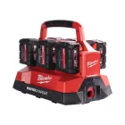 Milwaukee Packout M18 PC6 6 portos akkumulátor töltő 18V