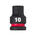 Milwaukee SHOCKWAVE gépi hatlapú dugókulcsbetét, rövid 1/2” 10x38mm