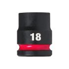 Milwaukee SHOCKWAVE gépi hatlapú dugókulcsbetét, rövid 1/2” 18x38mm