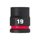 Milwaukee SHOCKWAVE gépi hatlapú dugókulcsbetét, rövid 1/2” 19x38mm