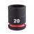 Milwaukee SHOCKWAVE gépi hatlapú dugókulcsbetét, rövid 1/2” 20x38mm