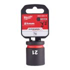 Milwaukee SHOCKWAVE gépi hatlapú dugókulcsbetét, rövid 1/2” 21x38mm