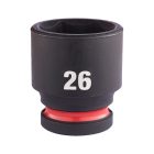 Milwaukee SHOCKWAVE gépi hatlapú dugókulcsbetét, rövid 1/2” 26x42mm