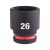 Milwaukee SHOCKWAVE gépi hatlapú dugókulcsbetét, rövid 1/2” 26x42mm