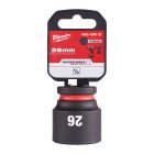 Milwaukee SHOCKWAVE gépi hatlapú dugókulcsbetét, rövid 1/2” 26x42mm