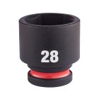 Milwaukee SHOCKWAVE gépi hatlapú dugókulcsbetét, rövid 1/2” 28x42mm
