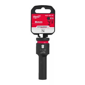   Milwaukee SHOCKWAVE hatlapú dugókulcsbetét, hosszú 1/2” 8x78mm