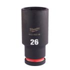 Milwaukee SHOCKWAVE hatlapú dugókulcsbetét, hosszú 1/2” 26x78mm