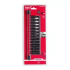 Milwaukee 12 részes 1/4" gépi hosszú dugókulcs készlet 6 lapú