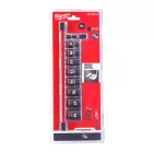 Milwaukee 9 részes 3/8" gépi rövid dugókulcs készlet 6 lapú