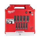 Milwaukee SHOCKWAVE 10 részes gépi dugókulcs készlet, hosszú 1/2"