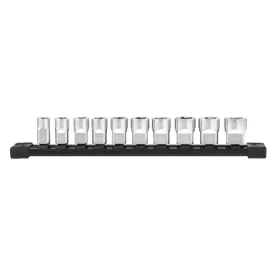   Milwaukee 10 részes 3/8" króm rövid dugókulcs készlet metrikus méret